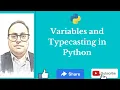 Variables and Typecasting in Python English