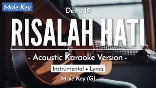 risalah hati karaoke akustik dewa 19 male key hq audio 