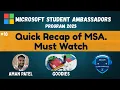 Must Watch Microsoft Student Ambassador Step by Step By Aman Patel MSA 2025