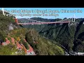 The Aizhai Bridge in Xiangxi, Hunan, China and the Panshan Highway under thebridge中国湖南湘西矮寨大桥和桥下的盘山公路