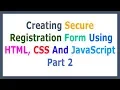 Creating Secure Registration Form Using HTML CSS And JavaScript Part 2 Creating Folders
