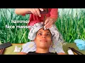 ASMR Relaxing Hammer TOK SEN Facial Massage to Sleep Better