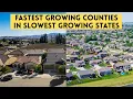 What Is the Fastest Growing County in Each of the 25 Slowest Growing States