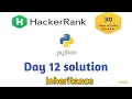 hackerrank day 12 solution hackerrank 30 days of code challenge in python hackerrank solution