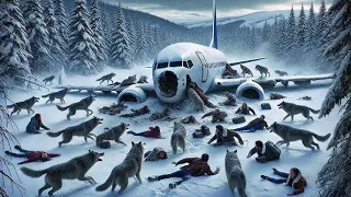 طائرة ركاب بتسقط على الجليد فى منطقة سيطرة قطيع من الذئاب الشرسة 