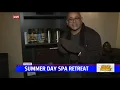 Sherman enjoys summer day spa retreat in at Spavia in Fishers