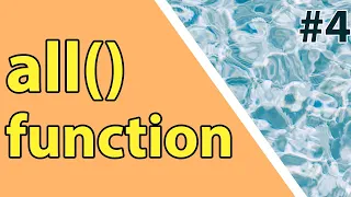 How to use all function in Python Python functions made easy