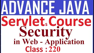 220 Security in web application Advanced java Servlet programming tutorial Advanced java Servlet