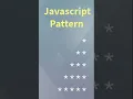 JavaScript Star Pattern Print Pyramid Pattern JavaScript Interview Question