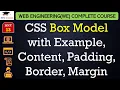 L13 CSS Box Model with Example Content Padding Border Margin with Example Web Engineering