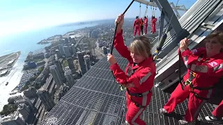 Toronto CN Tower EdgeWalk The Craziest View in Canada Would You Do This