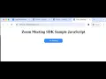 Get Started With Zoom Meeting SDK Sample JavaScript App