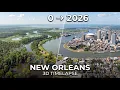 Timelapse of New Orleans 1718 - 2026 History in 3D Animation
