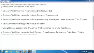 Selenium Quick Tutorial 5 Selenium WebDriver