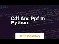 cdf and ppf in python