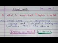 Introduction to visual basic programming in Hindi