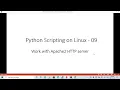 Python Scripting on Linux - Work with Apache2 HTTP Server