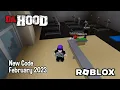Roblox Da Hood New Code February 2023
