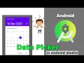 Date picker dialog in android studio How to open calendar in android Date picker dialog