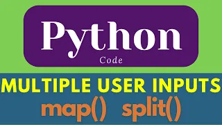 Multiple User inputs easy way to learn python map split python shorts