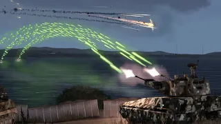 A-10 Warthog ON FIRE - SHOT DOWN by Anti Aircaft Tank - GAU-8 Avenger - Military Simulation - ArmA 3