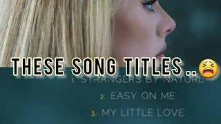 adeles new album tracklist 