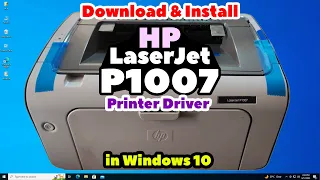 How to Download Install HP LaserJet P1007 Printer Driver Manually in Windows 10 PC or Laptop