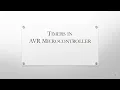 Microcontrollers AVR Timers