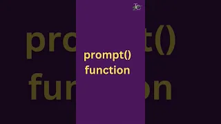 Taking Input in JavaScript part 1 prompt function JavaScript Tutorial in 1 minutes