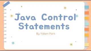 HSC Java Lesson Java Control Statements
