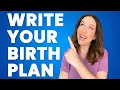 Write Your BIRTH PLAN Quick - Quick and Simple Labor and Delivery Nurse Tips