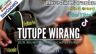 Download Tutupe Wirang - Esa Risti ( Akustik Karaoke ) Female Key + lirik \u0026 Chord MP3