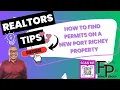 HOW TO FIND PERMIT ON A NEW PORT RICHEY PROPERTY