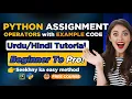 Top 5 Assignment Operators in Python in Hindi Urdu Complete Python Tutorial for Beginners