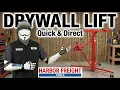 Harbor Freight Drywall Lift Assembly Haul-Master Panel Hoist Setup Use How To Install Ceiling Panels