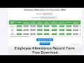 Employee Attendance Record System Create Using HTML CSS and JQuery Free Download Code