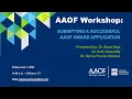 2024 Submitting a Successful AAOF Grant Application