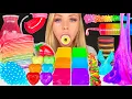 Lagu ASMR Rainbow Food Edible Slime, Jelly Pop It Keyboard, Honey Jelly, School Supplies Mukbang 먹방