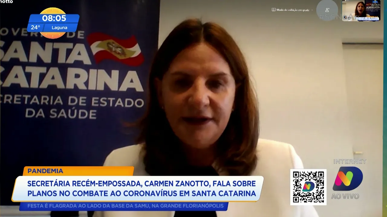 Nova secretária da Saúde fala sobre planos no combate a Covid-19 em Santa Catarina