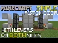 Minecraft Piston Door Tutorial Opens w Lever on Both Sides 1 17