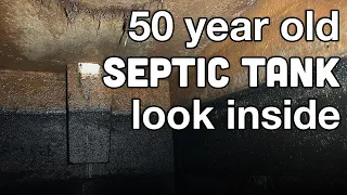 Inspecting a 50 year old septic tank 1974