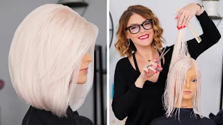 Sleek A Line Bob Haircut Best Bob For FINE Hair How To Cut A Classic Bob