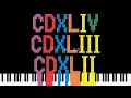 Roman Numerals 401 500 in Black MIDI Piano Note Art CDI to D