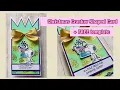 Christmas Cracker Shaped Card FREE template using Peanuts Stamps from Creative Stamping