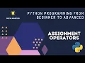 Assignment Operators Python Programming From Beginner To Advanced In Bengali Solve Masters