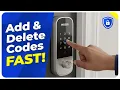 How to Add Delete User Codes on Weiser SmartCode 10 Step-By-Step Programming Tutorial