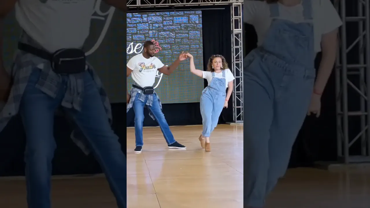 Copying moves from someone else's dance 😅 #improv #westcoastswing
