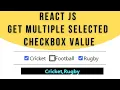 ReactJS Get Multiple Checkbox Value jsx Component