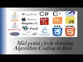 How to implement midpoint circle algorithm in java Computer Graphics Java draw circle