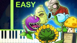 Grasswalk | PLANTS VS ZOMBIES - EASY Piano Tutorial